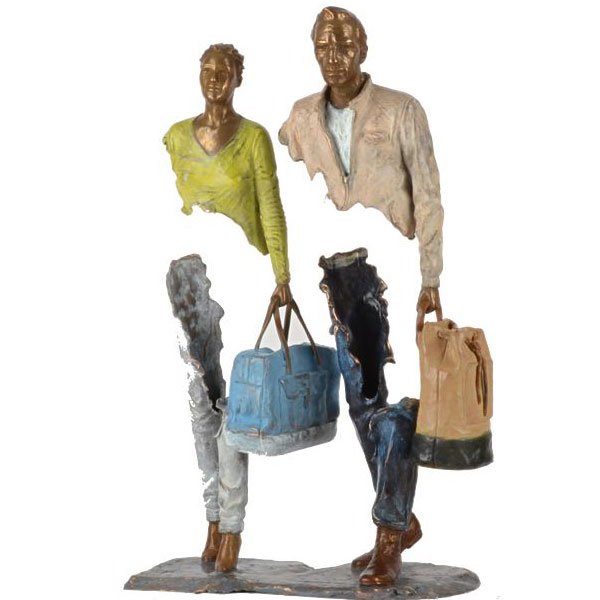 Large Bronze Traveler Sculpture for Sale