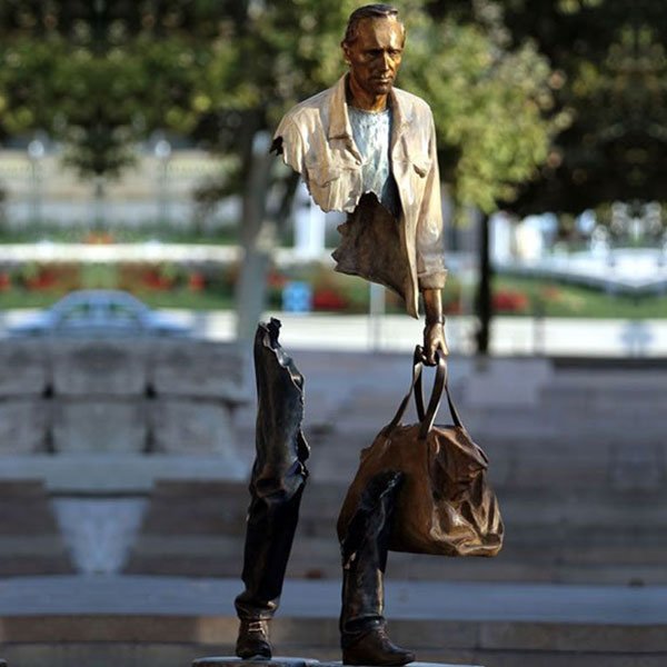 les voyageurs bruno catalano sculpture for sale