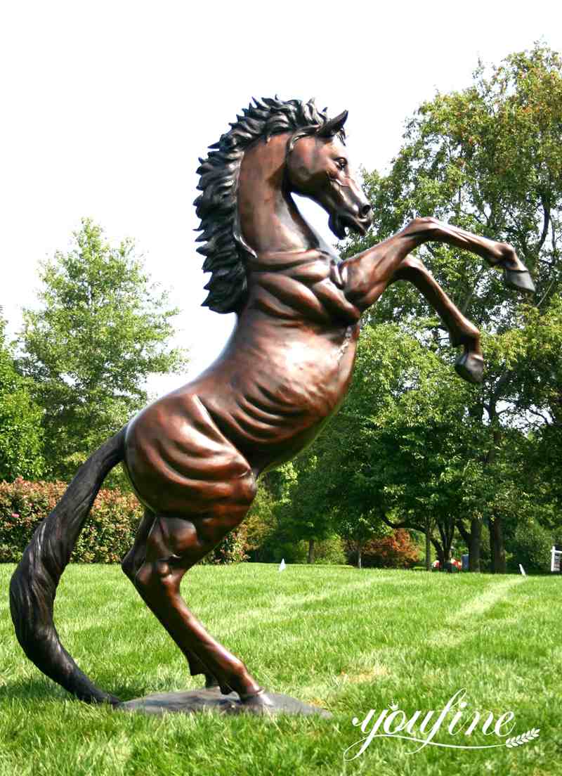 Bronze Outdoor Horse Sculptures Life-Size Antique Decor Factory Supply BOKK-236