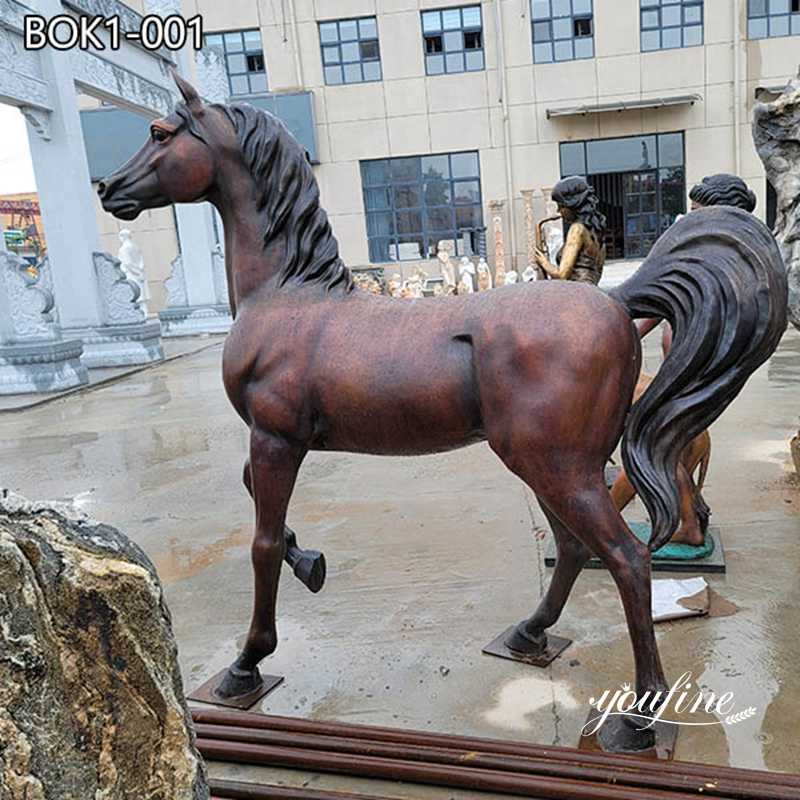 Life Size Bronze Horse Statue Garden Lawn Ornaments for Sale BOK1-001